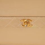 Chanel 1989 Lambskin Beige Mini Kelly