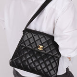 Chanel 1997 Lambskin Turnlock Shoulder Kelly Bag