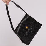 Chanel 1997 Lambskin Turnlock Shoulder Kelly Bag