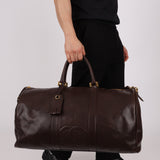 Chanel 1996 Chocolate Caviar Boston Weekender Duffel Bag 24KGP