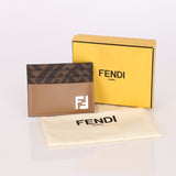 Fendi Zucca Coated Canvas & Leather Cardholder