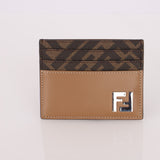 Fendi Zucca Coated Canvas & Leather Cardholder