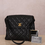 Chanel 1996 Caviar Turnlock Kelly Shoulder Bag