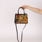 Rare Prada Saffiano Floral Applique Garden Mini Bag