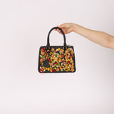 Rare Prada Saffiano Floral Applique Garden Mini Bag