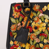 Rare Prada Saffiano Floral Applique Garden Mini Bag
