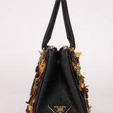 Rare Prada Saffiano Floral Applique Garden Mini Bag