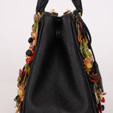 Rare Prada Saffiano Floral Applique Garden Mini Bag