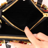 Rare Prada Saffiano Floral Applique Garden Mini Bag