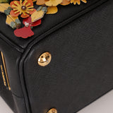 Rare Prada Saffiano Floral Applique Garden Mini Bag