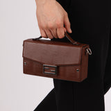 Fendi Chocolate Zucca Soft Trunk Baguette with Strap