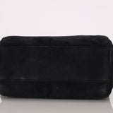 Prada 1995 Midnight Blue Suede Mini Catena Chain Tote
