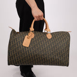 Dior Coated Canvas Trotter Weekender Duffel Bag