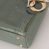 Dior 2015 Glossy Watersnake Chain Mini Lady Dior