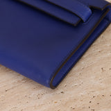 Hermes 2011 Swift Bleu Electrique Kelly Cut Clutch Pochette w/ GHW