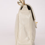 Rare Chanel 2002 Iridescent Caviar Turnlock Single Flap Bag 24k GP