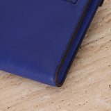 Hermes 2011 Swift Bleu Electrique Kelly Cut Clutch Pochette w/ GHW