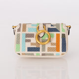 Fendi Multicolor Zucca Canvas Nano Baguette