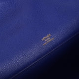Hermes 2011 Swift Bleu Electrique Kelly Cut Clutch Pochette w/ GHW