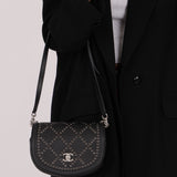 Chanel 2017 Calfskin Coco Eyelets Small Flap Bag