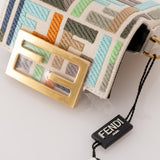 Fendi Multicolor Zucca Canvas Nano Baguette