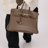 Hermès 2008 Etoupe Clemence Retourne Birkin 35