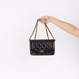 Chanel 1994 Small Black Diana 24K GP