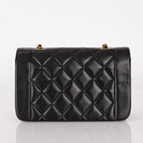 Chanel 1994 Small Black Diana 24K GP