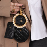 Chanel Runway Pearl Crown Trio Wristlet Multi Pouch