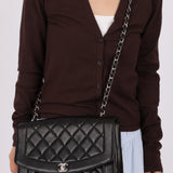 Rare Chanel 1996 Lambskin Large Diana SHW