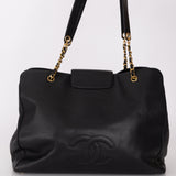 Rare Chanel 1996 Caviar Double-Sided Supermodel Tote
