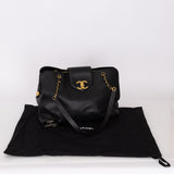Rare Chanel 1996 Caviar Double-Sided Supermodel Tote