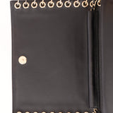 Chanel 2015 Lambskin Chocolate Bar Piercing CC Studded Mini Full Flap