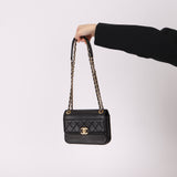 Chanel 2019 Lambskin and Caviar Square Flap