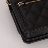 Chanel 2021 Caviar Mini Wallet on Chain