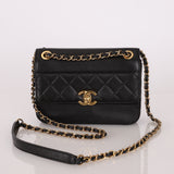 Chanel 2019 Lambskin and Caviar Square Flap