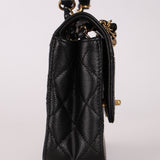 Chanel 2019 Lambskin and Caviar Square Flap