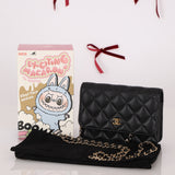 Chanel 2021 Caviar Mini Wallet on Chain