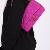 Ultra-Rare Chanel 1994 Magenta Nylon Classic Flap