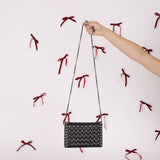 Chanel 2015 Lambskin Chocolate Bar Piercing CC Studded Mini Full Flap