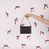 Chanel 2015 Lambskin Chocolate Bar Piercing CC Studded Mini Full Flap