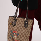 Gucci Monogram Canvas Mushroom Embroidered Tote
