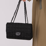 Chanel 2000 Nylon So Black Single Flap