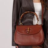 Ultra-Rare Gucci 1947 Lizard Bamboo Large Top Handle Bag