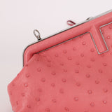 Fendi Ostrich First Clutch with Strap