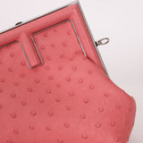 Fendi Ostrich First Clutch with Strap