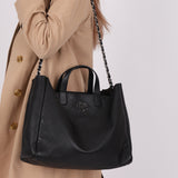 Chanel 2019 Bullskin Chain Shopper Tote