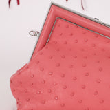 Fendi Ostrich First Clutch with Strap