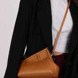 Fendi First Cognac Small Clutch