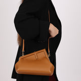 Fendi First Cognac Small Clutch